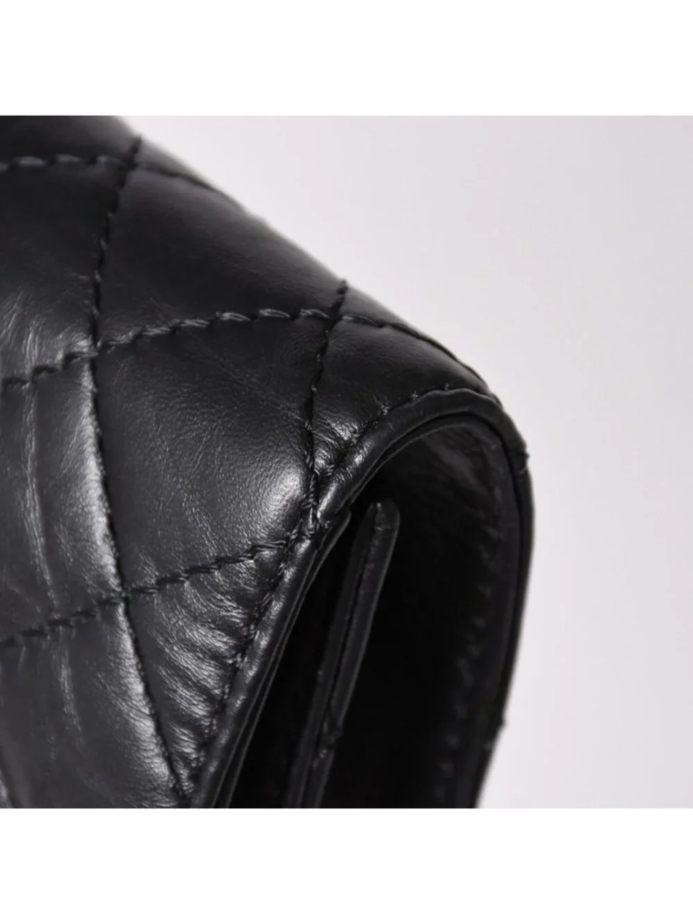 Chanel Metiers D'art Collection Clutch CC Logo Aged Calfskin Black